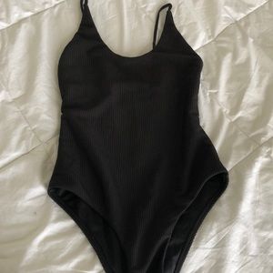 Pacsun Black Ribbed one piece